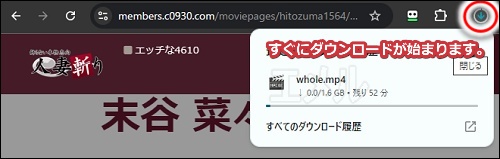 人妻斬り動画のダウンロード手順4